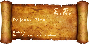 Rojcsek Rita névjegykártya